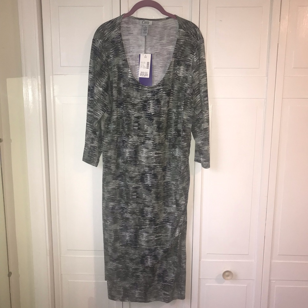 Catherines Curvy Collection Green Dress, size 1X